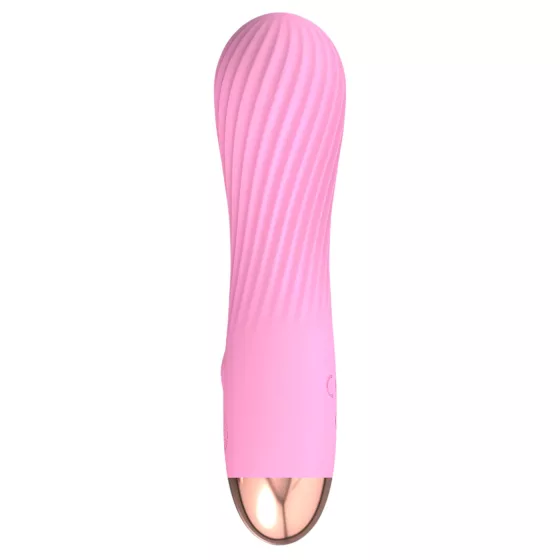 Cuties Mini - vibrátor na baterii - vodotěsný spirálový - růžový