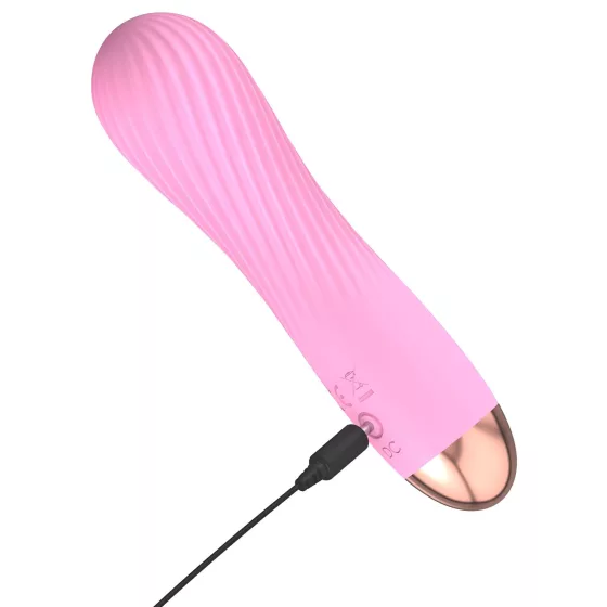 Cuties Mini - vibrátor na baterii - vodotěsný spirálový - růžový