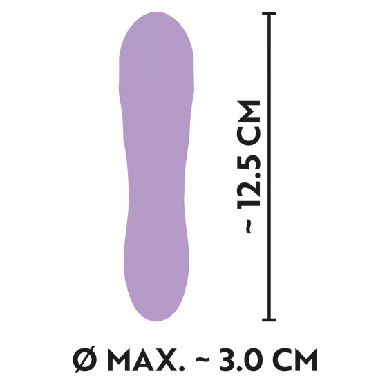 Cuties Mini - vibrátor s akumulátorem - vodotěsný, mřížkový, fialový