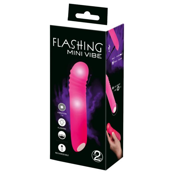 You2Toys - Flashing Mini Vibe - akumulátorový, svítící vibrátor (růžový)