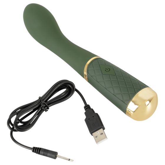 Smaragdová láska - akumulátorový, voděodolný G-bod vibrátor (zelený)