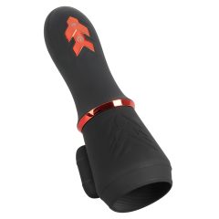  Rebel - akumulátorový, dvoumotorový vibrátor na žalud (černý)