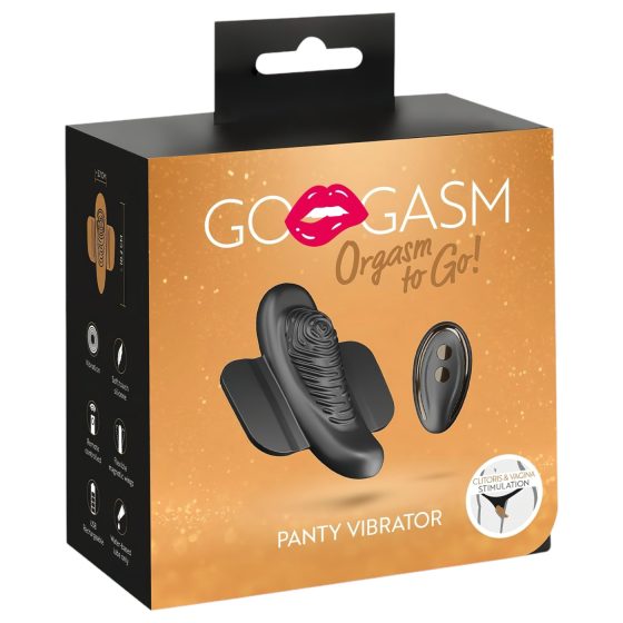 GoGasm Kalhotky - dobíjecí, bezdrátový klitorální vibrátor (černý)