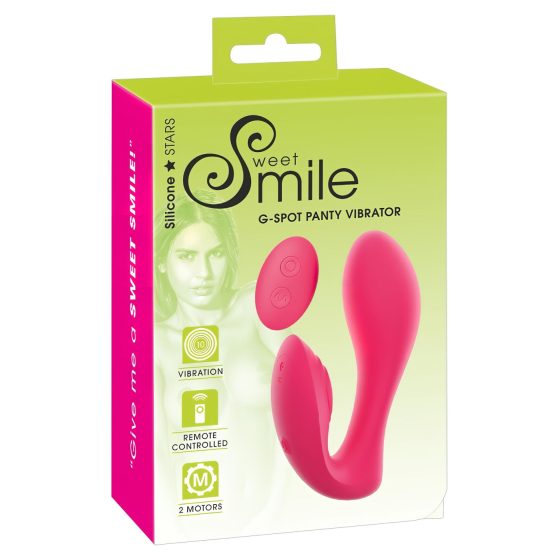 SMILE Kalhotky - akumulátorový, bezdrátový 2v1 vibrátor (růžový)
