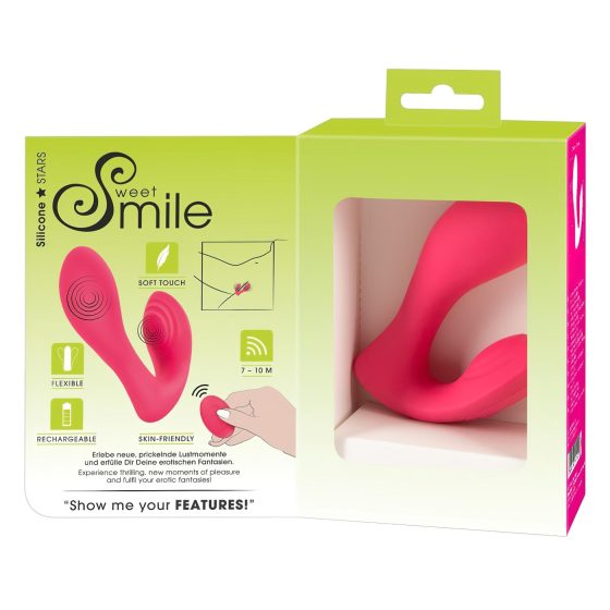 SMILE Kalhotky - akumulátorový, bezdrátový 2v1 vibrátor (růžový)