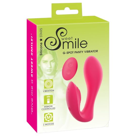 SMILE Kalhotky - akumulátorový, bezdrátový 2v1 vibrátor (růžový)