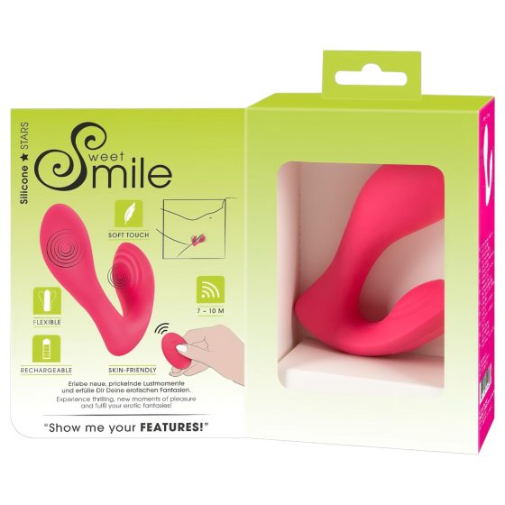 SMILE Kalhotky - akumulátorový, bezdrátový 2v1 vibrátor (růžový)