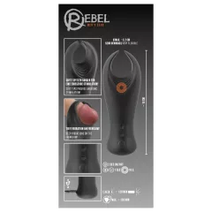 Rebel - vibrační masturbátor na žalud - černý