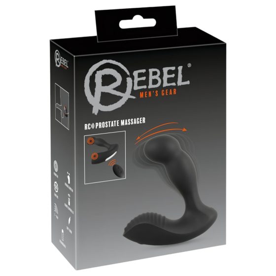 Rebel - nabíjecí, dálkově ovládaný vibrátor na prostatu (černý)