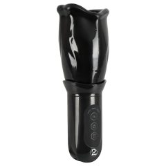   STROKER Rotující – akumulátorový, otáčivý ústní masturbátor (černý)