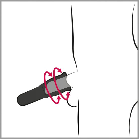 STROKER Rotující – akumulátorový, otáčivý ústní masturbátor (černý)