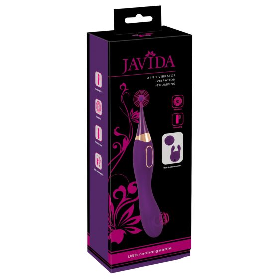 / Javida - 2v1 dobíjecí stimulátor klitorisu a vibrátor sada (fialová)