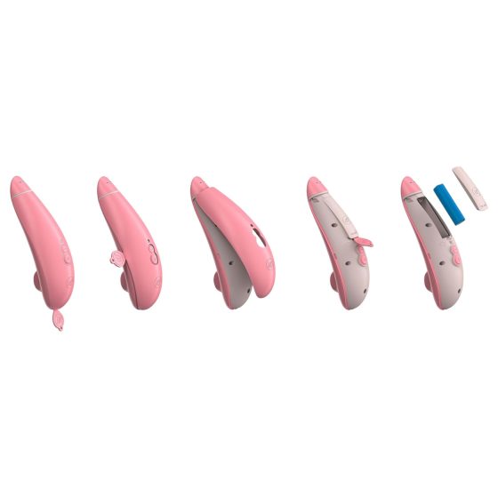Womanizer Premium Eco - Akumulátorový stimulátor klitorisu s vlnami (růžový)