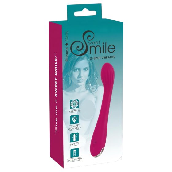 SMILE G-spot - dobíjecí, vroubkovaný vibrátor na G-bod (fialový)
