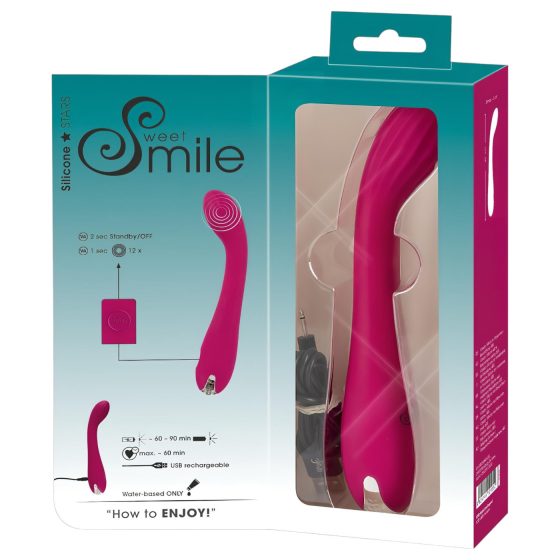 SMILE G-spot - dobíjecí, vroubkovaný vibrátor na G-bod (fialový)