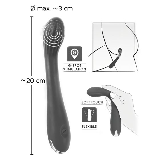 SMILE G-spot - dobíjecí, vroubkovaný vibrátor na G-bod (fialový)
