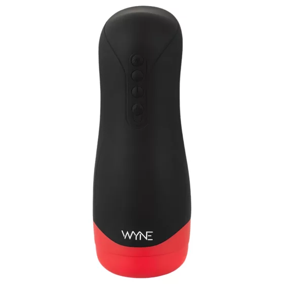 WYNE 01 - masturbátor s vibracemi, sáním a ohřevem - akumulátor - černý