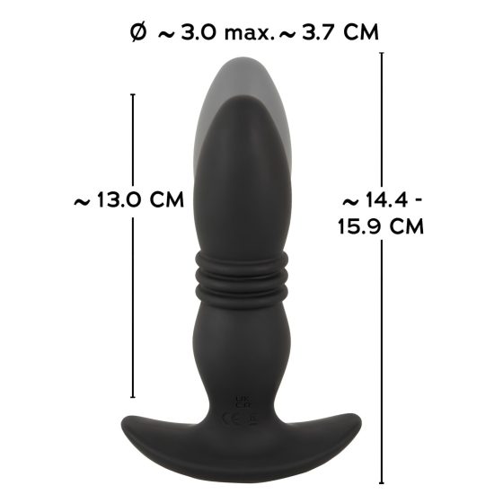 ANOS - rádiový pohyblivý anální vibrátor (černý)