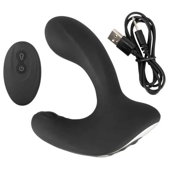 Rebel RC - dobíjecí, rádiem řízený anální vibrátor s pumpováním (černý)