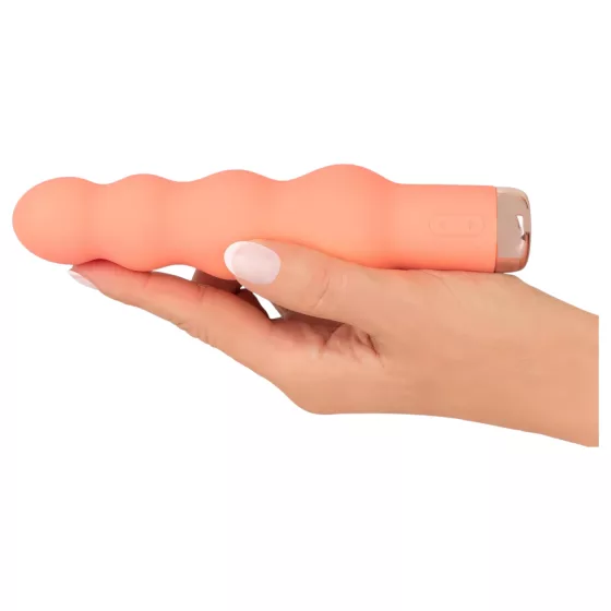You2Toys - mini vibrátor s korálky - korálkový, broskvový