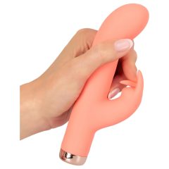   You2Toys - mini vibrátor s králíčkem - dobíjecí - broskvová barva