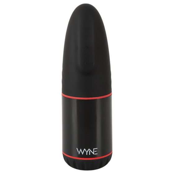 WYNE 02 - akumulátorový, vibrační a sací masturbátor (černá-bílá)