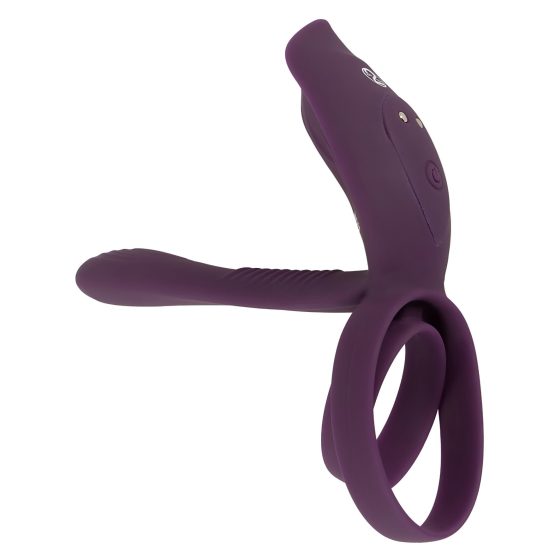 Párválasztás - akumulátorový, rádiový kroužek na penis (fialový)