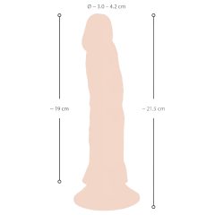 Nature Skin - vibrátor s přísavkou (přírodní)