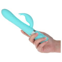  Pillow Talk Lively - akumulátorový vibrátor s ramenem na klitoris (tyrkysový)