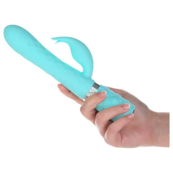 Pillow Talk Lively - akumulátorový vibrátor s ramenem na klitoris (tyrkysový)