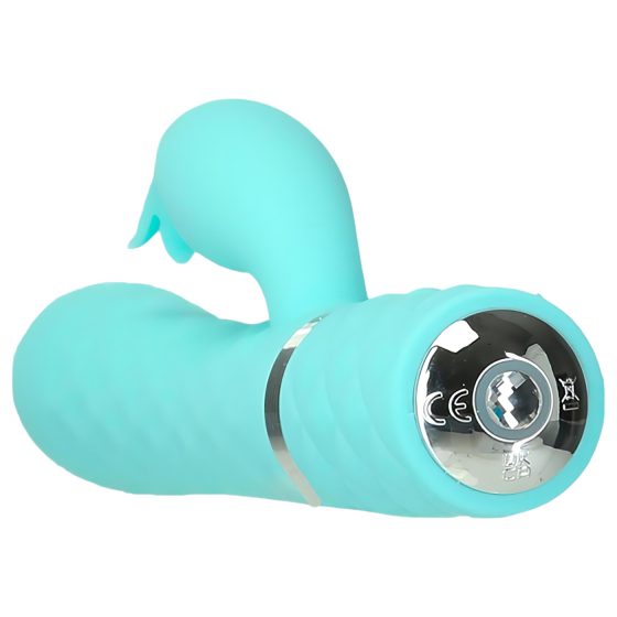 Pillow Talk Lively - akumulátorový vibrátor s ramenem na klitoris (tyrkysový)