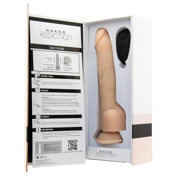 Naked Addiction Thrusting 9 - přírazový vibrátor - přírodní (23 cm)