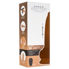   Naked Addiction Thrusting 9 - přirážecí vibrátor - tmavý (23 cm)