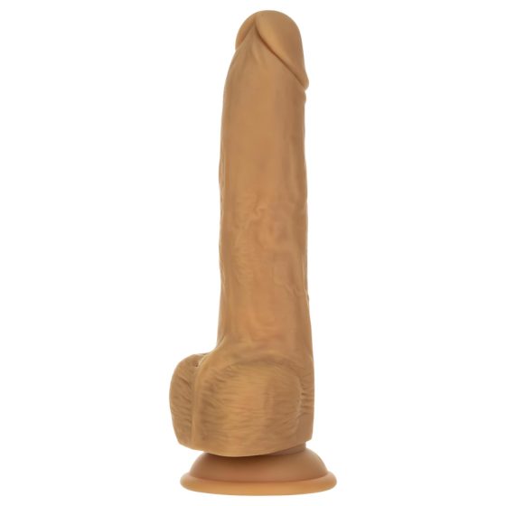 Naked Addiction - přirážecí vibrátor - tmavý - 23 cm