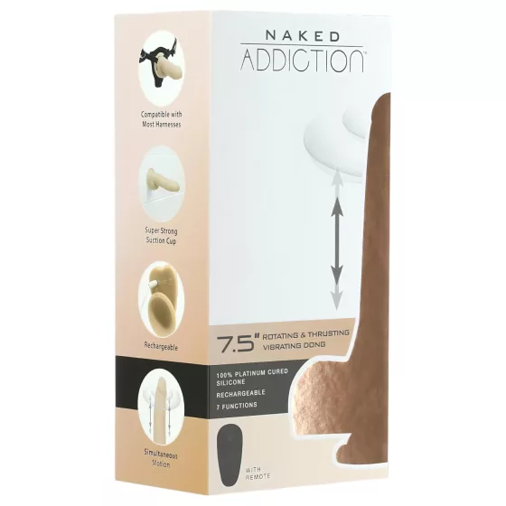 Naked Addiction Thrusting 7,5 - přirážející vibrátor (19 cm, přírodní)
