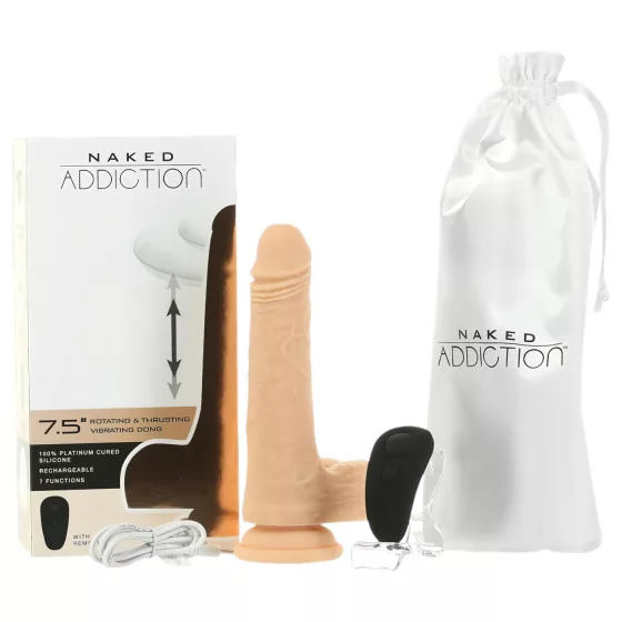 Naked Addiction Thrusting 7,5 - přirážející vibrátor (19 cm, přírodní)