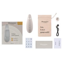   Womanizer Premium 2 - nabíjecí, vodotěsný stimulátor klitorisu (bílý)