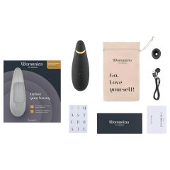   Womanizer Premium 2 - stimulátor klitorisu s vlnami vzduchu - černý