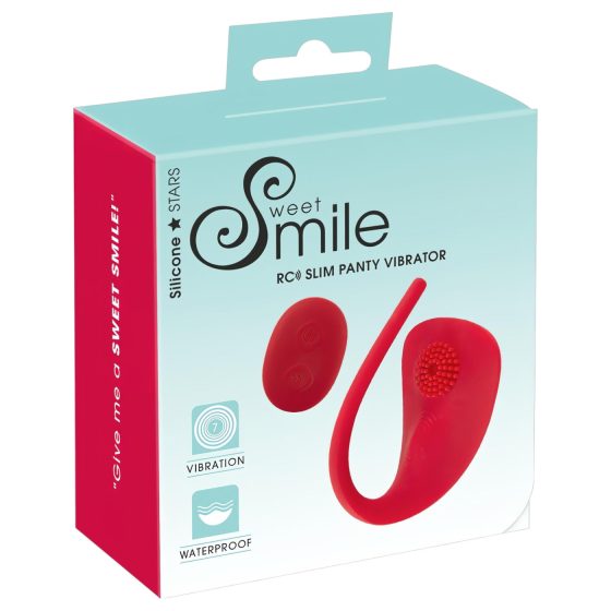 SMILE Slim Panty - akumulátorový, rádiový klitorisový vibrátor (červený)