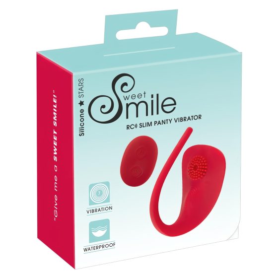 SMILE Slim Panty - akumulátorový, rádiový klitorisový vibrátor (červený)