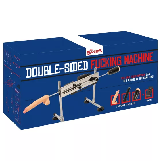 The Banger Fucking Machine - dvojitý sex stroj - 2 dilda a 1 umělá vagína