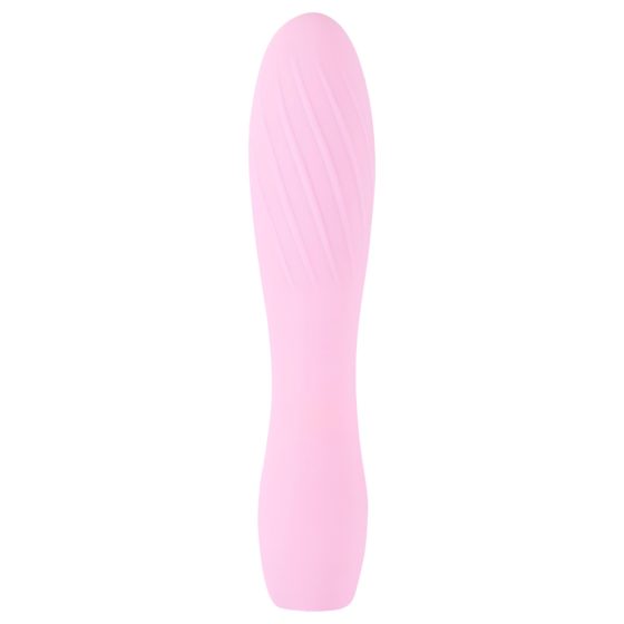 Cuties Mini 3 - akumulátorový, vodotěsný, žebrovaný vibrátor (růžový)