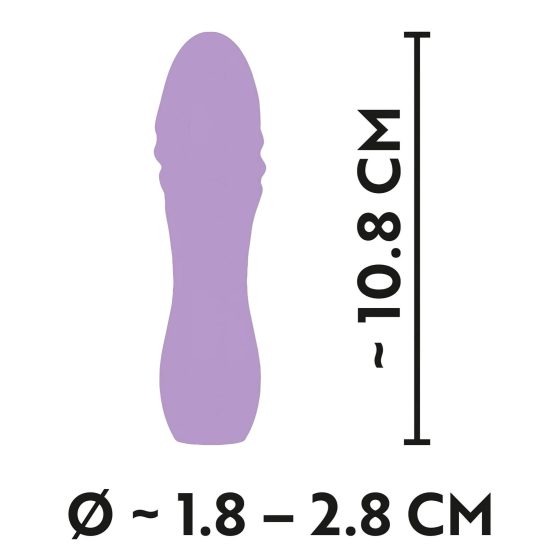 Cuties Mini 3 - akumulátorový, vodotěsný, spirálový vibrátor (fialový)