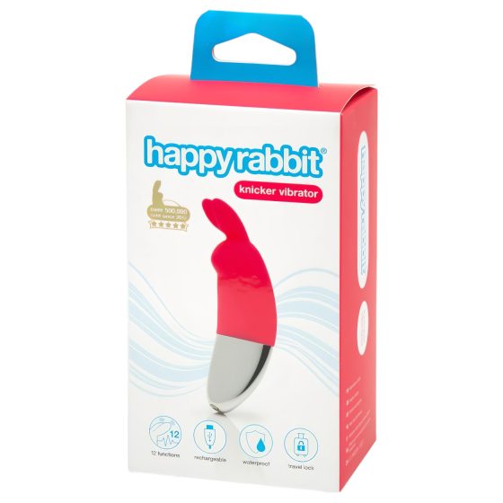 Happyrabbit Knicker - vibrační stimulátor klitorisu s akumulátorem (červený)