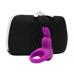   Happyrabbit Cock Kit - vibrační kroužek na penis se skladovacím pouzdrem (fialová)