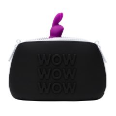   Happyrabbit Cock Kit - vibrační kroužek na penis s úložným sáčkem (fialový)