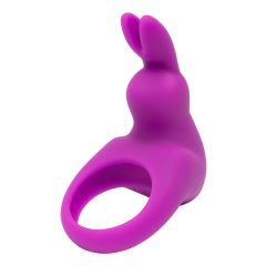   Happyrabbit Cock Kit - vibrační kroužek na penis s úložným sáčkem (fialový)