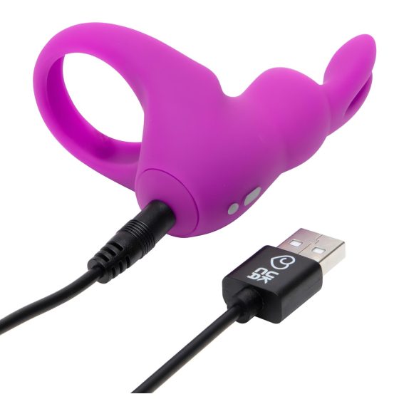 Happyrabbit Cock Kit - vibrační kroužek na penis se skladovacím pouzdrem (fialová)