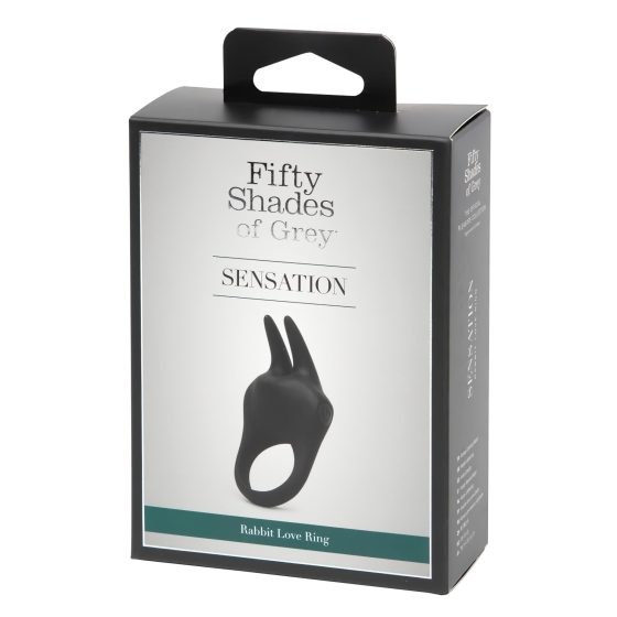Padesát odstínů šedi - dráždivý kroužek na penis s vibracemi (černý)