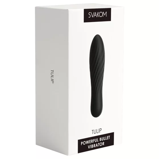 Svakom Tulip - akumulátorový, mini tyčový vibrátor (černý)